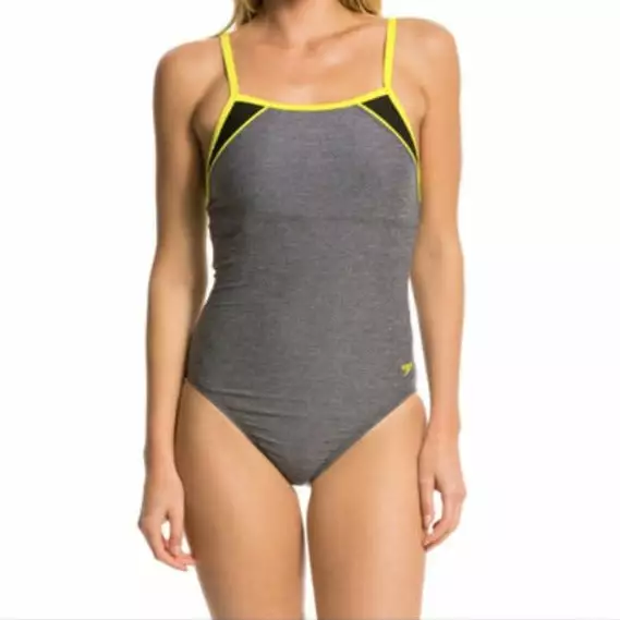 Speedo Heathered Clip Back One Piece Swimwear 3 Speedo Heathered Clip Back One Piece Swimwear