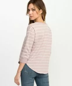 Tops RVCA Motors Striped Pullover Crewneck