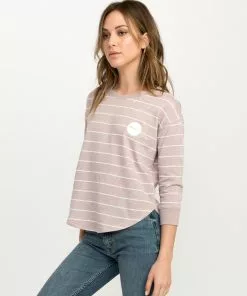 Tops RVCA Motors Striped Pullover Crewneck