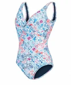 Dolfin Aquatic Fitness Aquashape Women's Almafi Moderate Ruched Front One Piece Swimsuit
