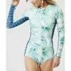Carve Duckdive Onesie- White Palms Swimwear